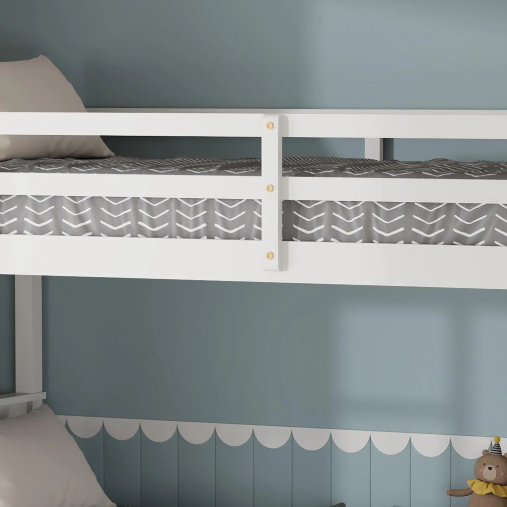 Двуетажно легло Bishop-бял-90x200