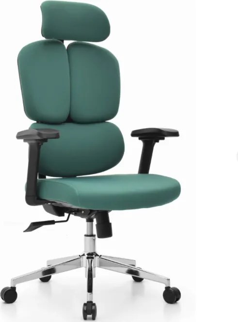 Ергономичен офис стол от мрежа HC-1053 в елегантно евкалиптово зелено