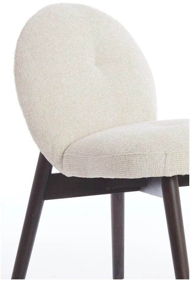 Кремави тапицирани трапезни столове в комплект 2 бр. Sinosa – Light &amp; Living