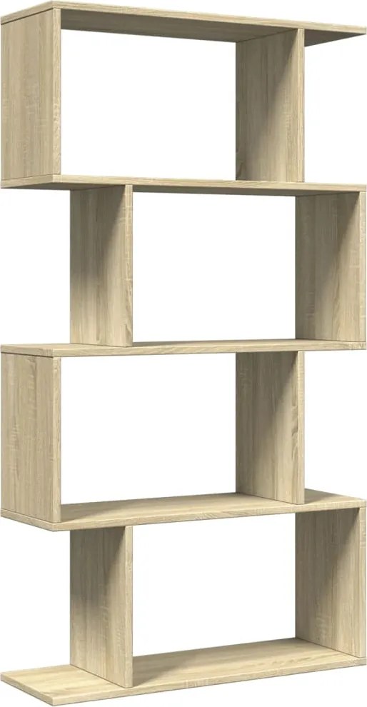 858104 vidaXL Разделител за стая / библиотека 4 нива дъб сонома 70x24x129 см