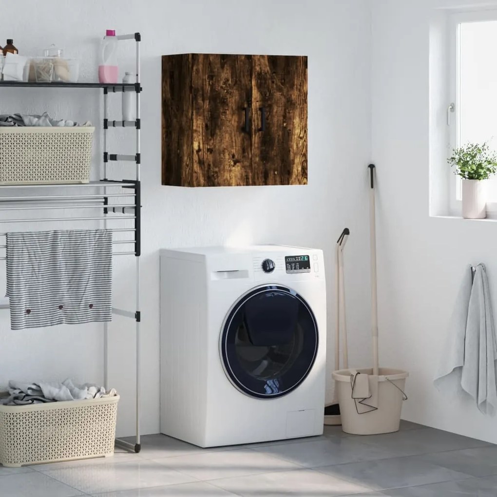 829969 vidaXL Стенен шкаф, опушен дъб, 60x31x60 см, инженерно дърво