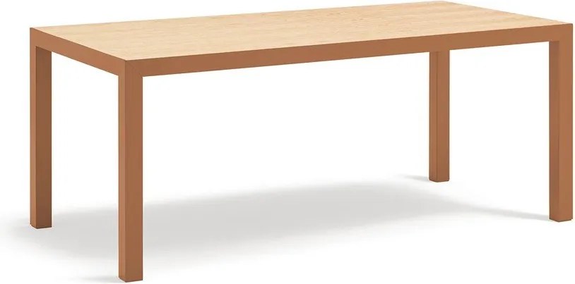 Трапезна маса с дъбова дървена плоскост 75x180 cm Alma – Teulat