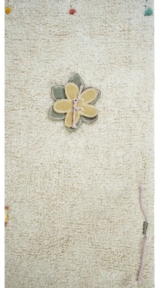 Кремаво памучно детско килимче за игра 120x160 cm Wildflowers – Lorena Canals