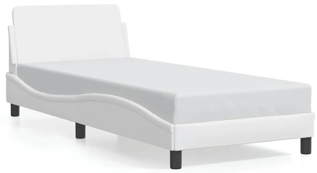 373079 vidaXL Рамка за легло Dover, бяла, 80x200 см, изкуствена кожа