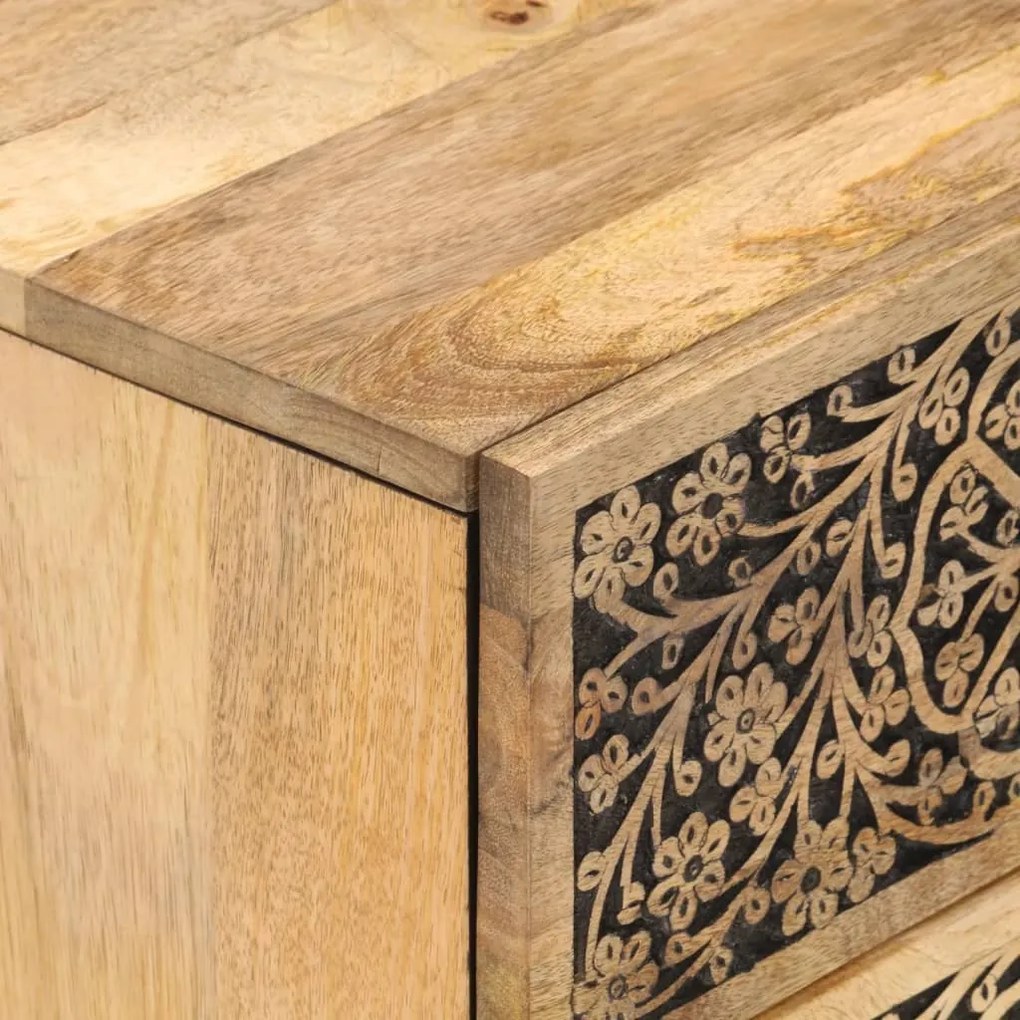 358211 vidaXL Нощни шкафчета, 2 бр, 40x33x46 см, манго масив