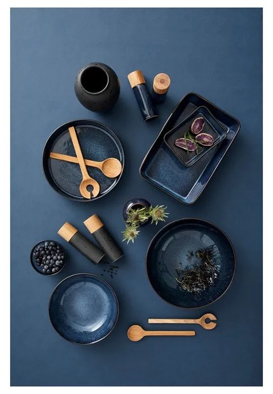 Черна/синя глинена купа ø 30 cm Gastro Dark Blue/Black – Bitz