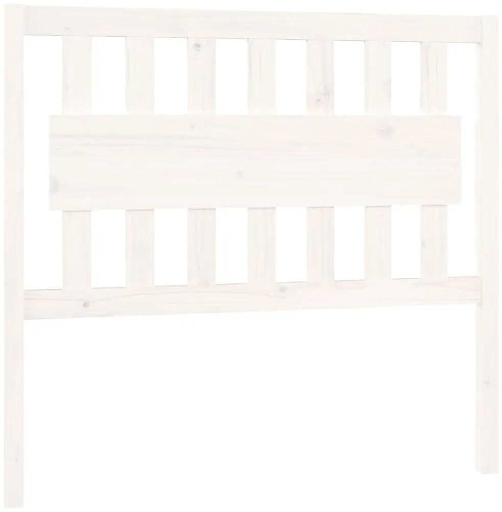 818556 vidaXL Горна табла за легло, бяла, 105,5x4x100 см, бор масив
