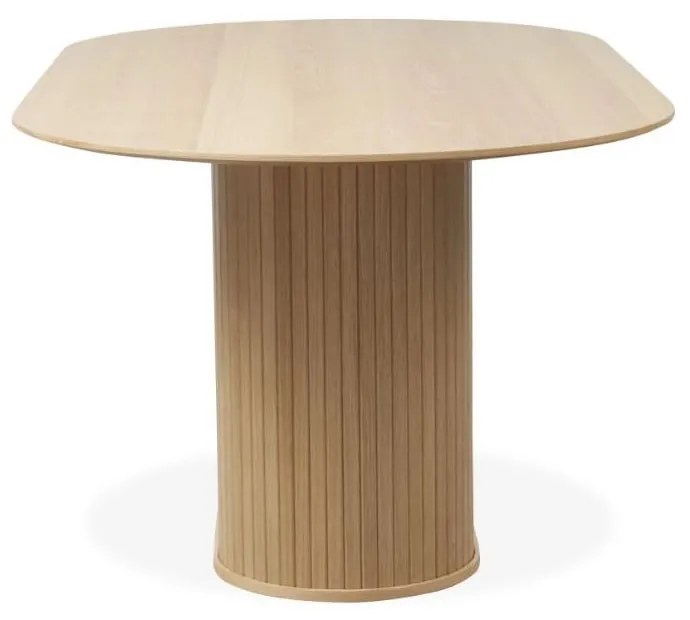 Маса за хранене с дъбов плот 95x180 cm Nola - Unique Furniture
