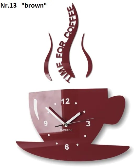 Стенен часовник Time for coffee Сив