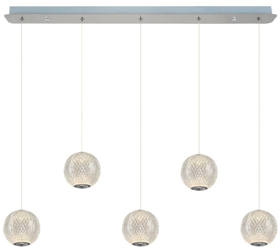 LED полилей на кабел CREMONA 5xLED/5W/230V 3000K матов хром