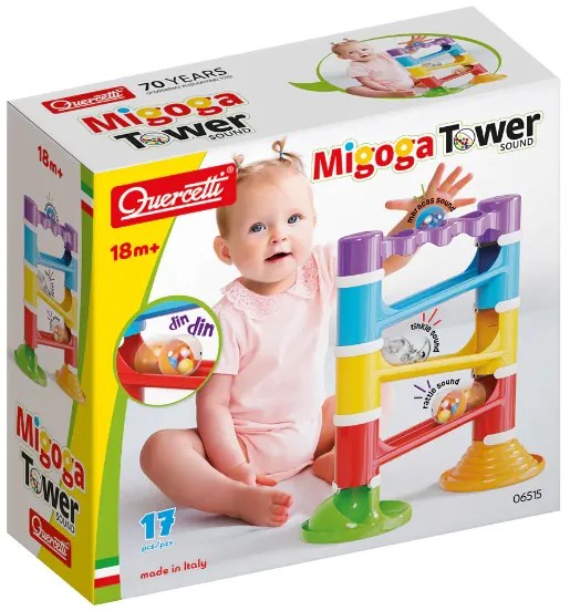Quercetti - Писта с Топче Дрънкалка Migoga Tower Sounds 17ч.6515