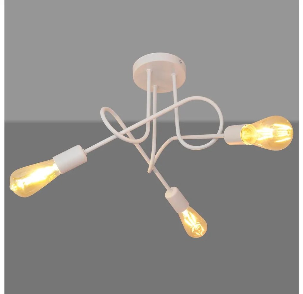 Детски плафониер OXFORD 3xE27/15W/230V бял