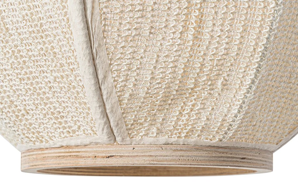 Ориенталска висяща лампа естествен плат 46 см - Rob