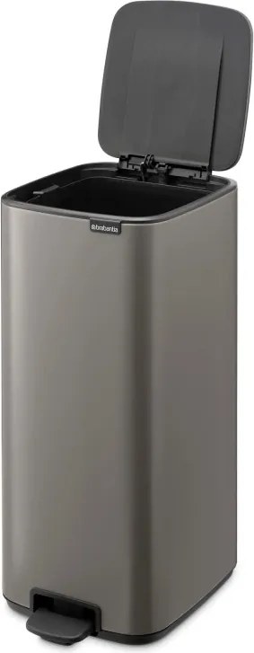 Кош за боклук Brabantia Bo Pedal 1010129, 30 л, Леко затваряне, Противоплъзгаща основа, Сив