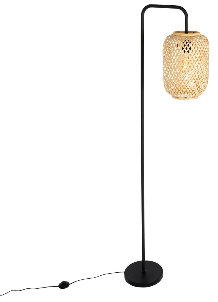 Смарт подова лампа бамбук с WiFi ST64 - Yvonne