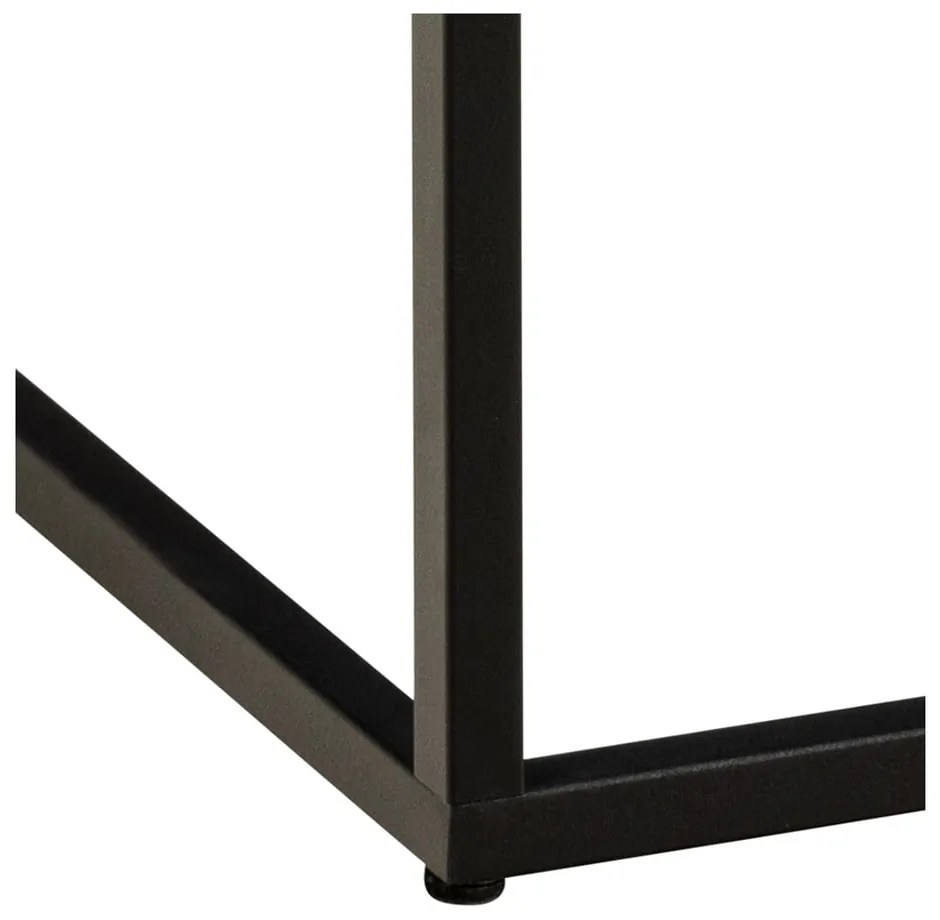 Черна масичка за кафе с плот от имитация на мрамор 60x60 cm Barossa – Actona