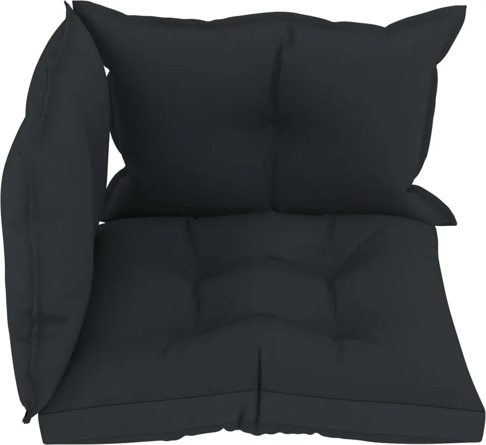 Палетни възглавници за диван Fallon, 3 бр, антрацит, текстил