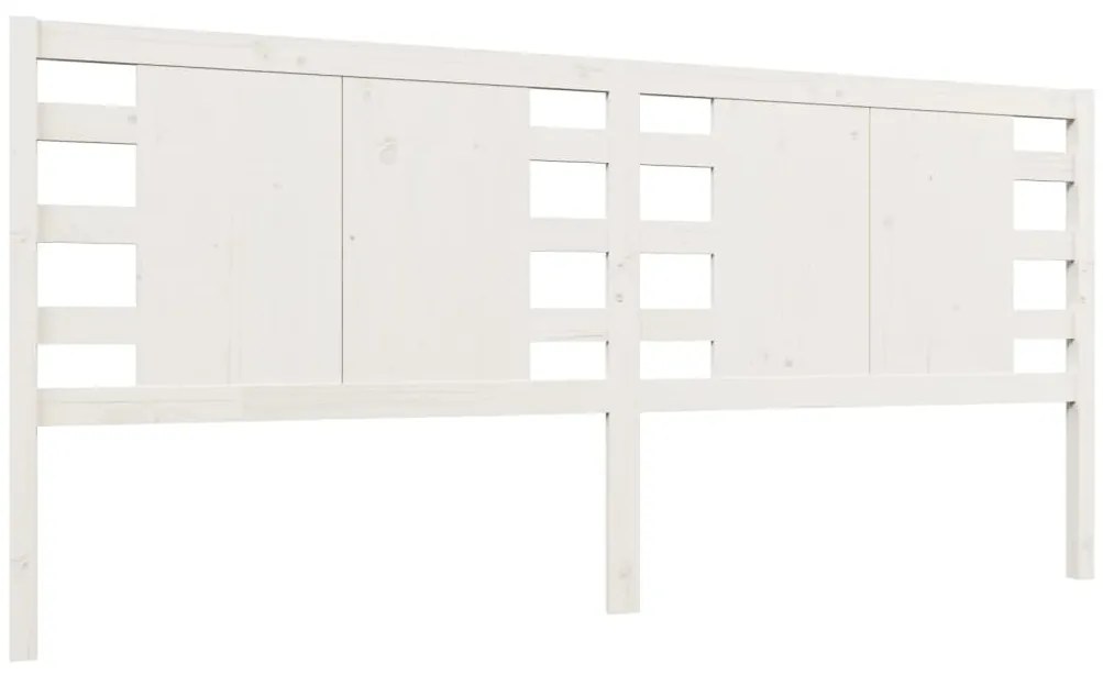 818786 vidaXL Табла за спалня, бяла, 186x4x100 см, бор масив