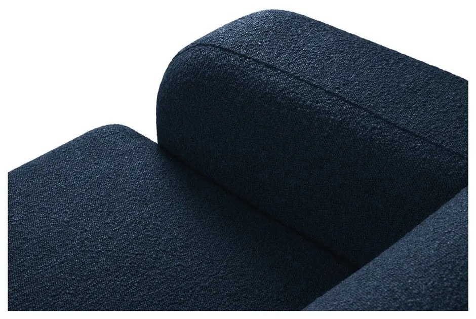 Тъмносин ъглов диван от плат букле (десен ъгъл) Molino - Micadoni Home