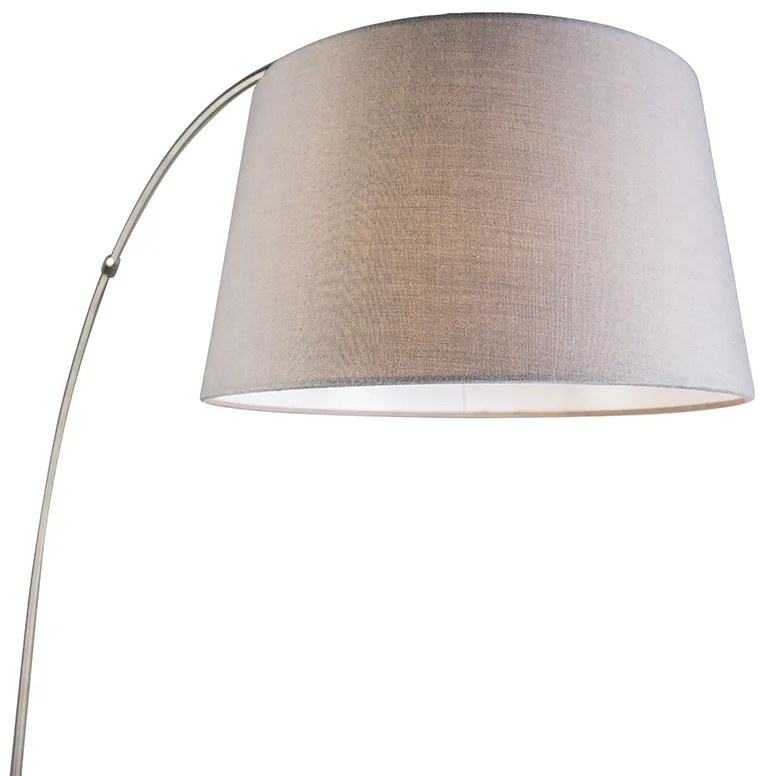 Интелигентна аркова лампа с стоманен абажур сив с WiFi A60 - Arc Basic