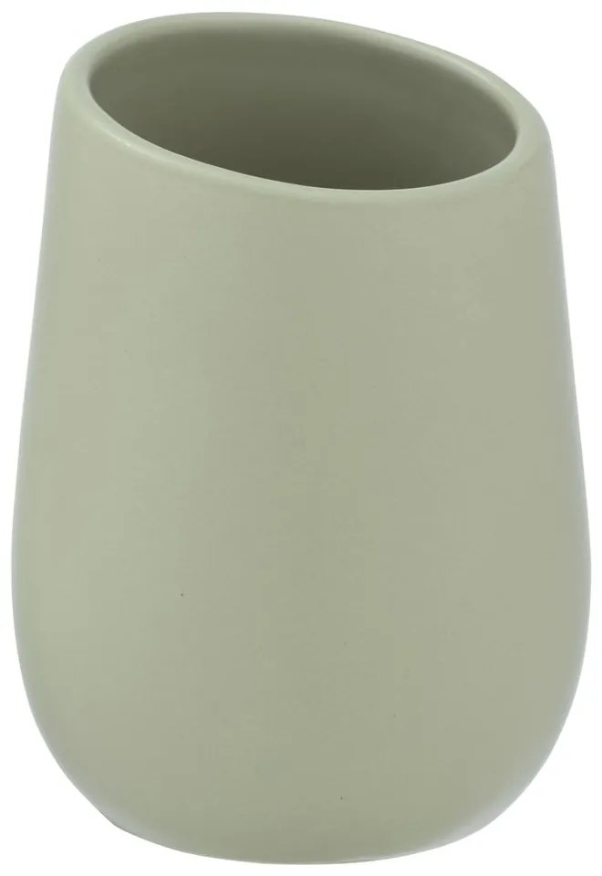 Зелена керамична чаша за четки за зъби Badi - Wenko