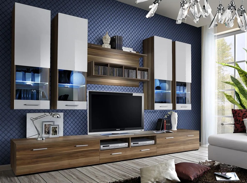 Холна секция Doreto-Walnut - White