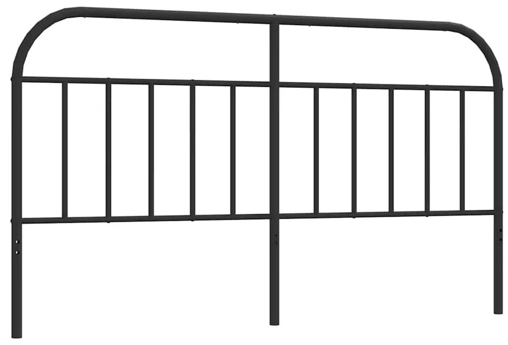 353671 vidaXL Метална резервна табла за легло, черна, 180 см