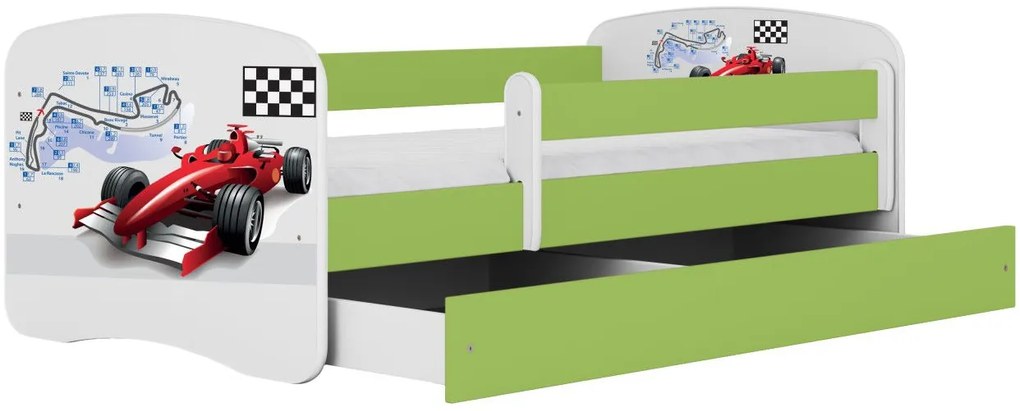 Детско легло Babydreams Cartoon-Prasino-180 x 80-Zoo