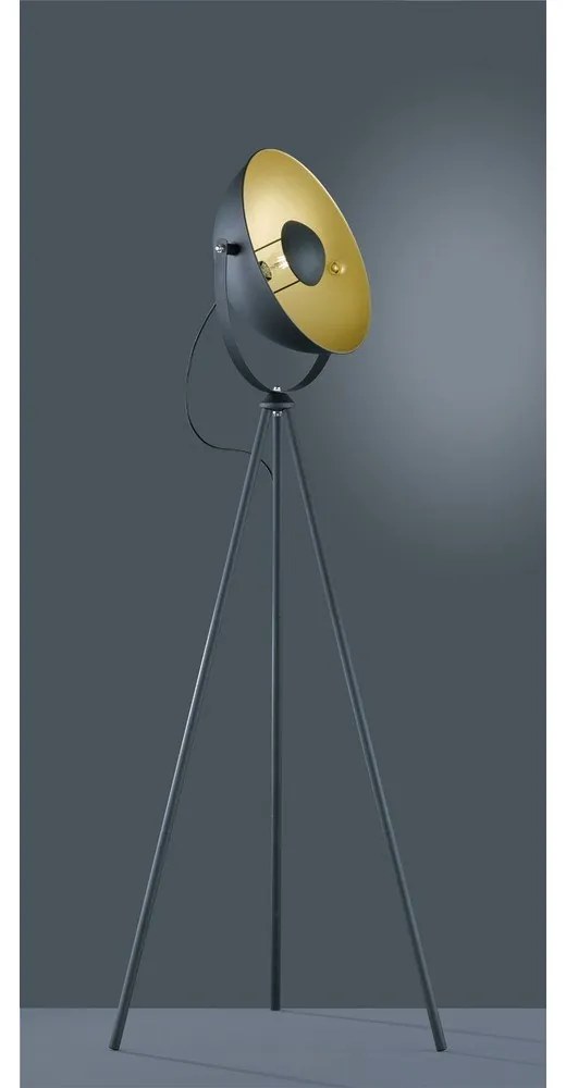 Тъмносива метална подова лампа, височина 160 cm - Trio Chewy