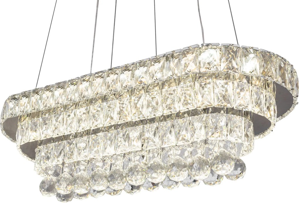 Кристален полилей LED 102W c дистанционно управление APP417-CP