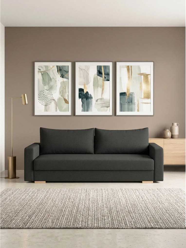 Диван Kleio двуместен-130φ 80β εκ.-Μαύρο