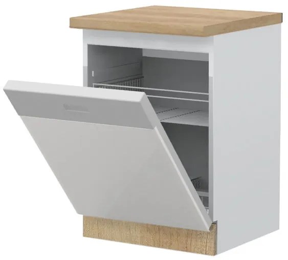 Преден шкаф за съдомиялна машина Modena K60D-White glossy