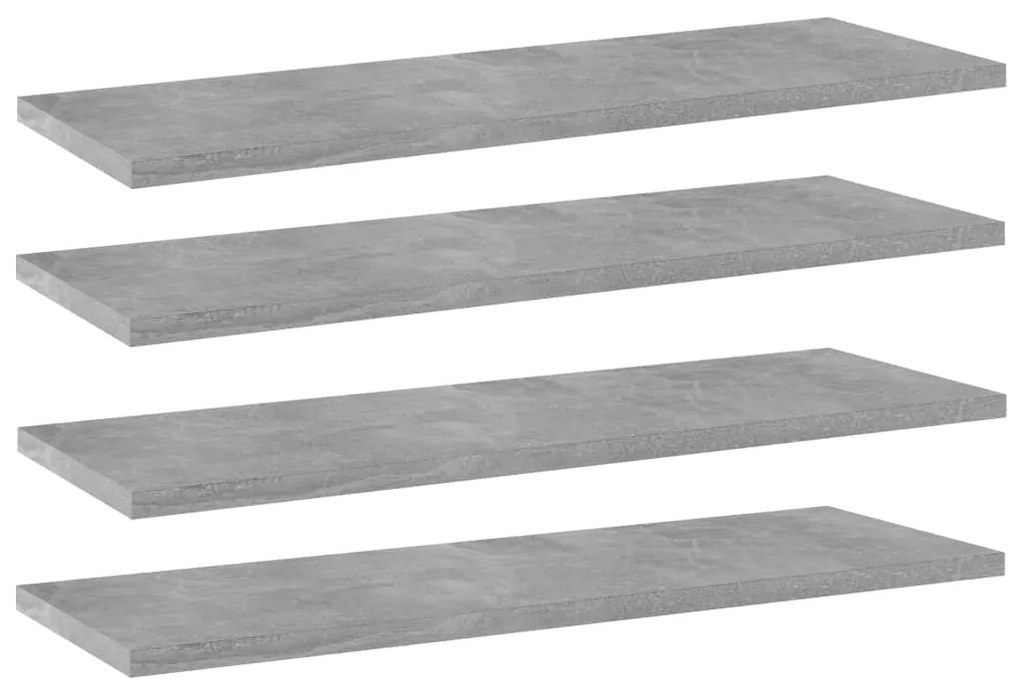 805226 vidaXL Рафтове за етажерка, 4 бр, бетонно сиви, 60x20x1,5 см, ПДЧ