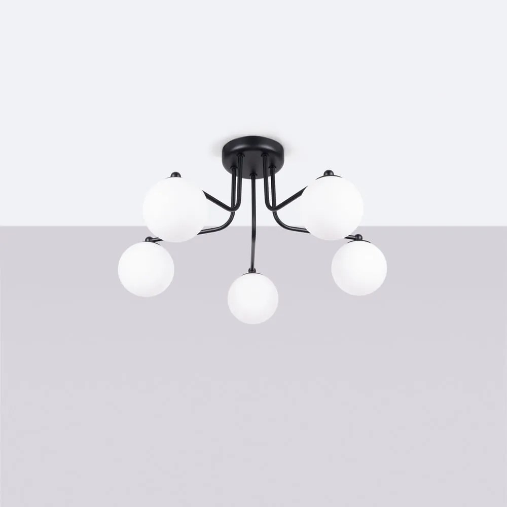 Черно-бяло осветително тяло за таван Beam – Sollux