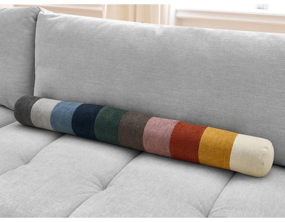 Светлосив сгъваем/с място за съхранение ъглов диван (ляв ъгъл/L форма) Fuji – Bobochic Paris