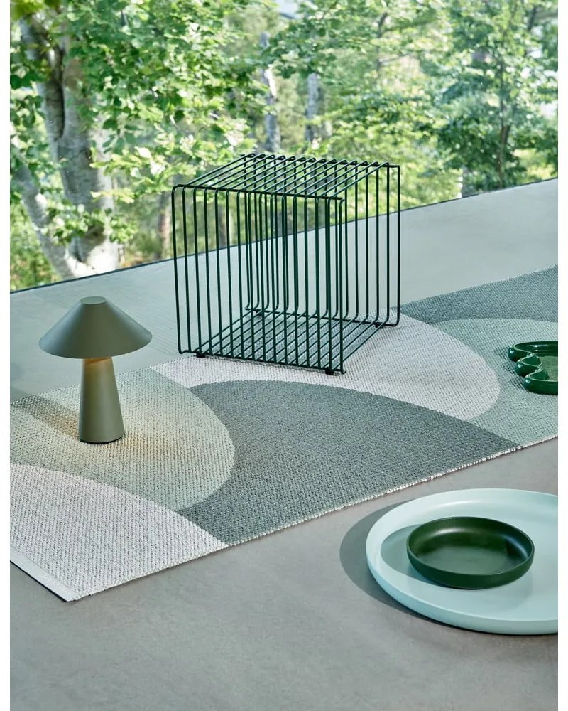 Зелен килим за открито и закрито 70x90 cm Hill Army Misty Mint – Pappelina