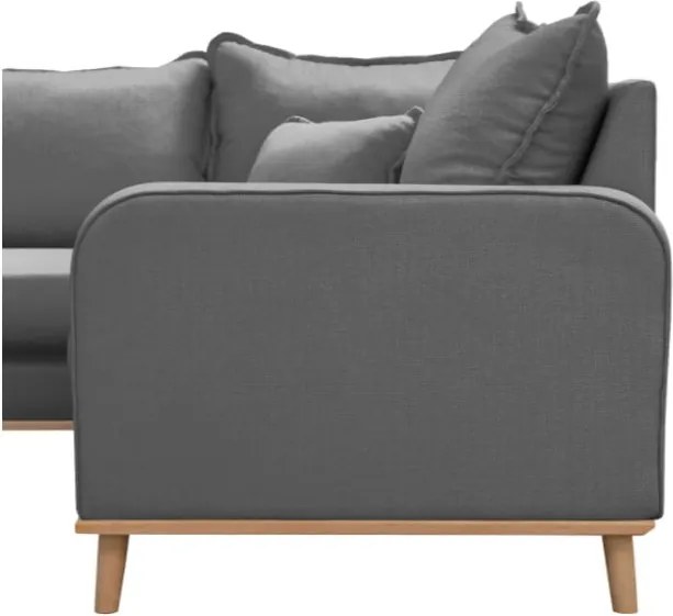 Сив ъглов диван (ляв ъгъл) Beata - Ropez