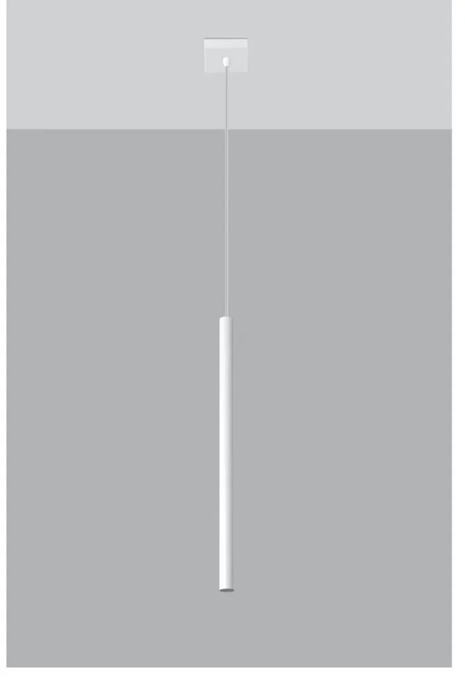 Бяло висящо осветително тяло Единично Fideus - Sollux