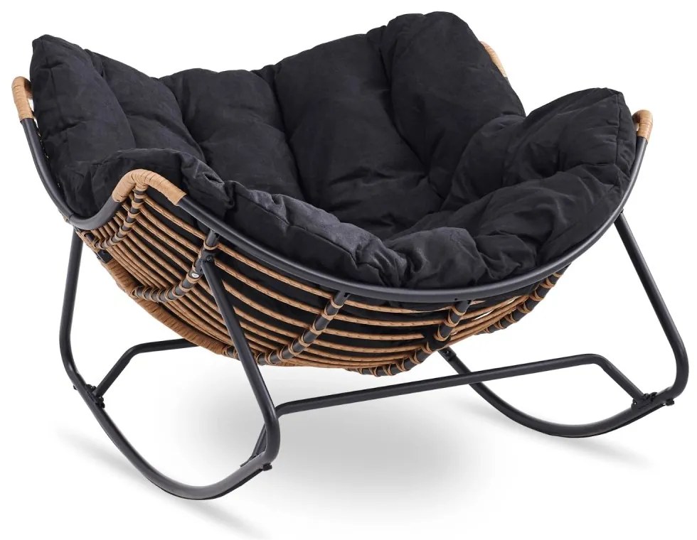 Удобен люлеещ се стол ELTON čierna