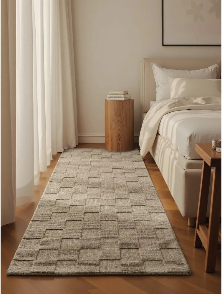 Бежова ръчно изработена вълнена пътека 80x200 cm Scala – Villeroy&Boch