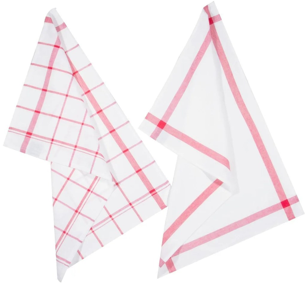 Сет традиционни кърпи atmosphera, 45x70cm, 2бр, Памук - Червен