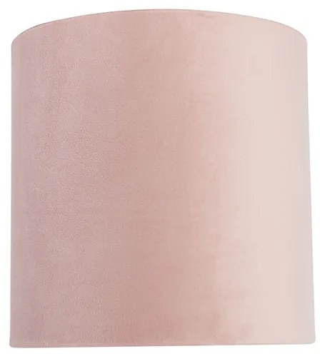 Абажур от кадифе розов 20/20/20 със златен интериор