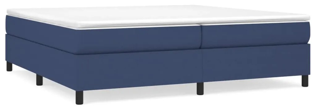 3120892 vidaXL Рамка за легло с пружини, синя, 200x200 см, плат