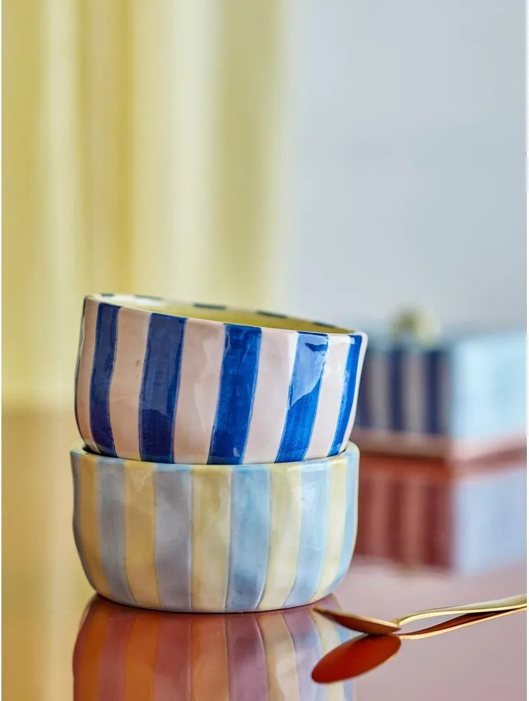 Жълти/сини керамични купички в комплект 4 бр. 300 ml Phoenix – Bloomingville