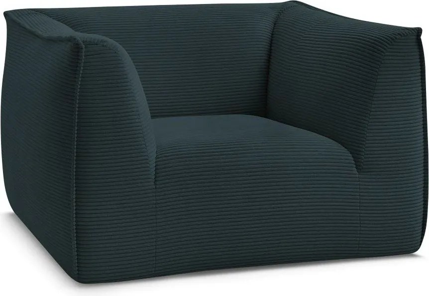 Тъмносиньо кресло от рипсено кадифе Giorgia – Bobochic Paris
