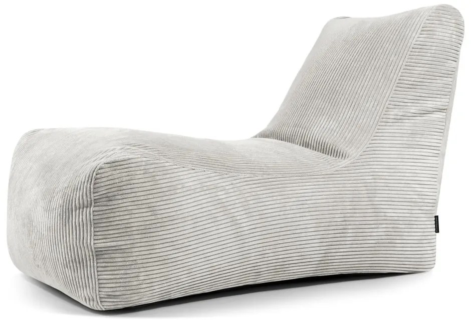 Кремав пуф от рипсено кадифе Lounge – SLOWDOWN