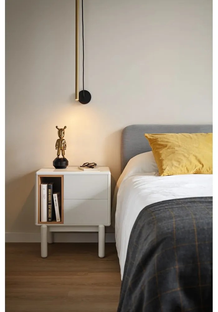 Кремаво нощно шкафче Corvo – Teulat