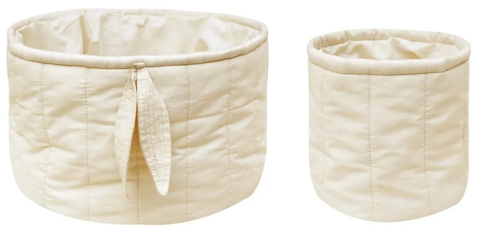 Кремави текстилни детски кутии за съхранение в комплект от 2 бр. ø 30x20 cm Bambie Natural – Lorena Canals