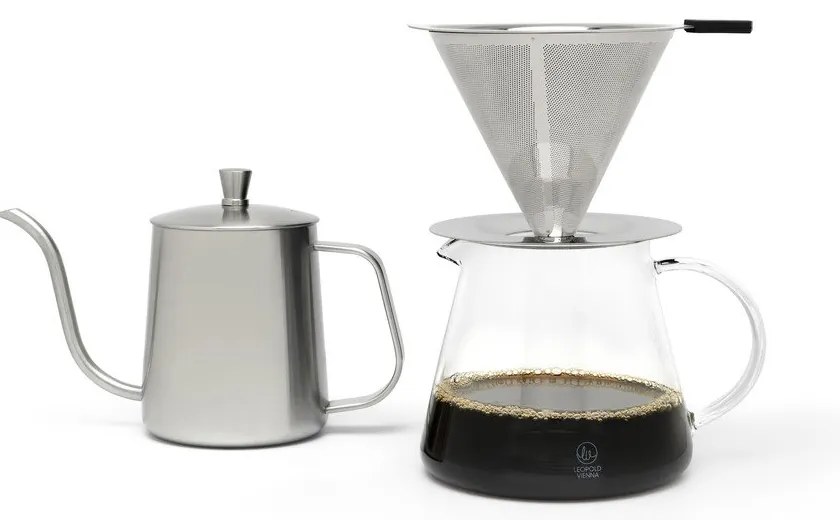 Комплект за филтрирано кафе от неръждаема стомана в сребрист цвят 500 ml Slow Coffee – Leopold Vienna