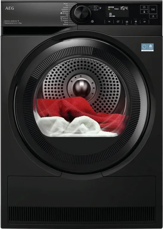 Сушилня AEG TR8394CDE, Клас C, 118 л, 9 кг, LED дисплей, AbsoluteCare, MixDry, WiFi, Черен